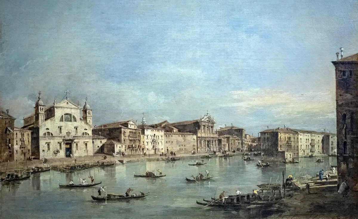 A view of Venice by Guardi in the Thyssen collection