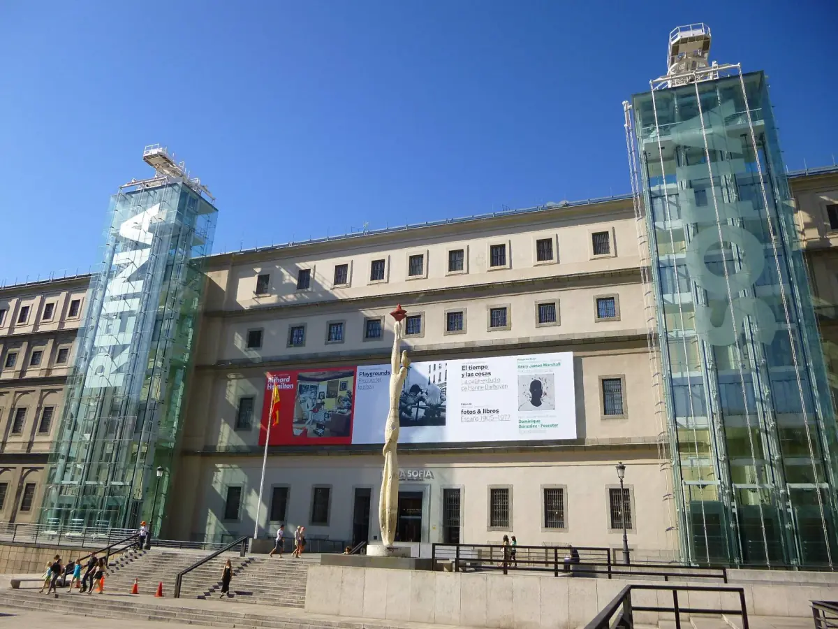 The Reina Sofía museum with its glass lift towers