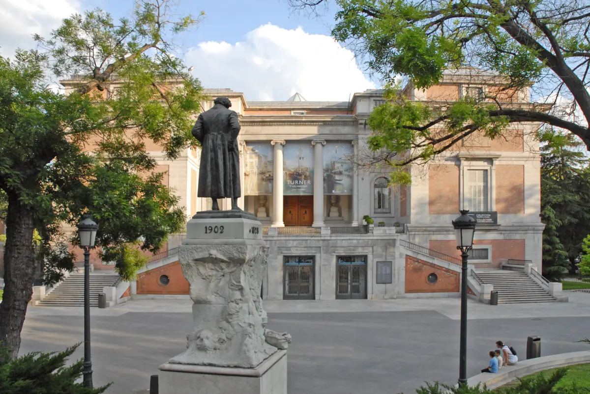 The Goya statue outside the Prado